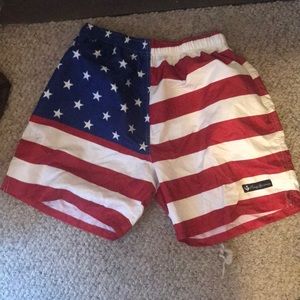 Men’s American flag swim trunks